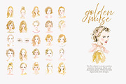 Golden muse clipart set, a Decorative Illustration by Patishop Art (Thumbnail 6 of 10)