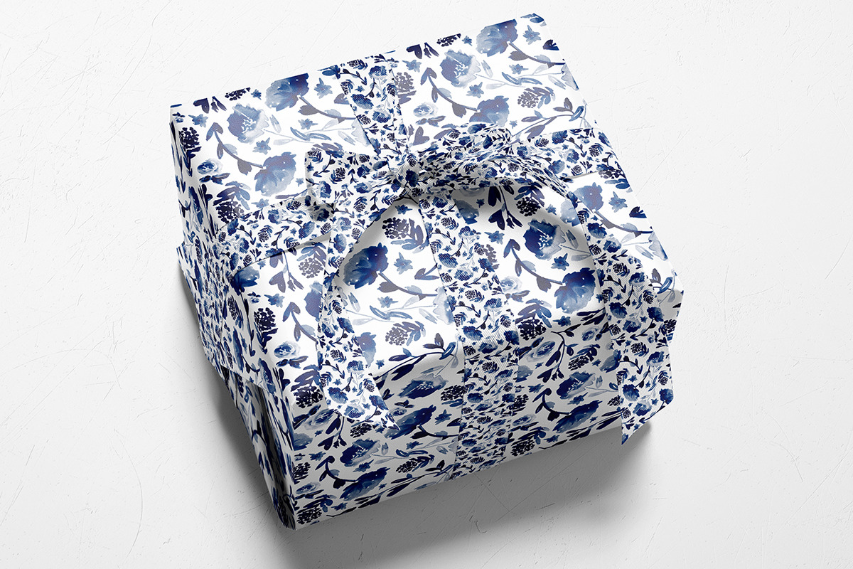 Dark navy, grey blue and white, a Pattern Graphic by Anya-D (Photo 6 of 7)