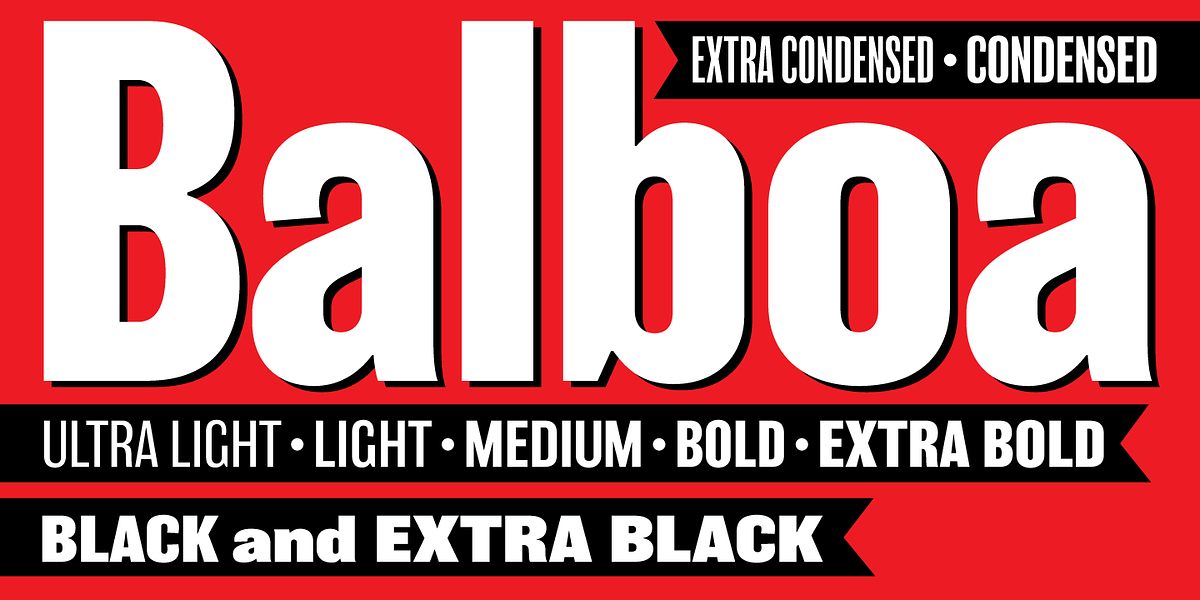 Balboa, a Sans Serif Font by Parkinson Type Design