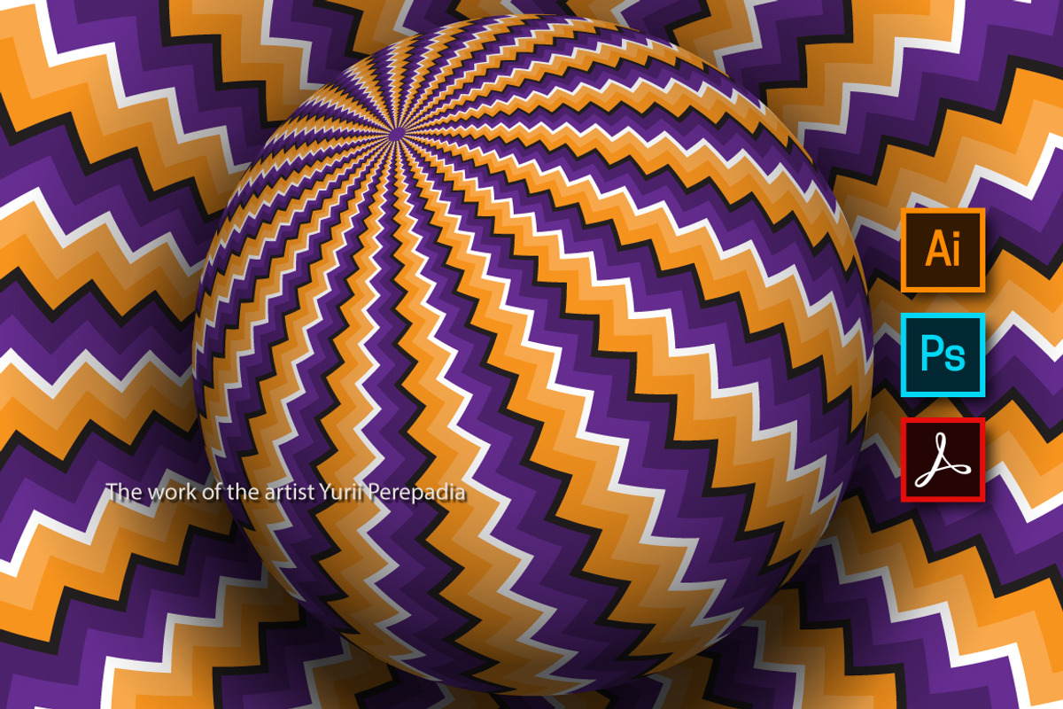 Patterned globe moving illusion, a Healthcare Illustration by Guten Tag Vector (Photo 2 of 2)