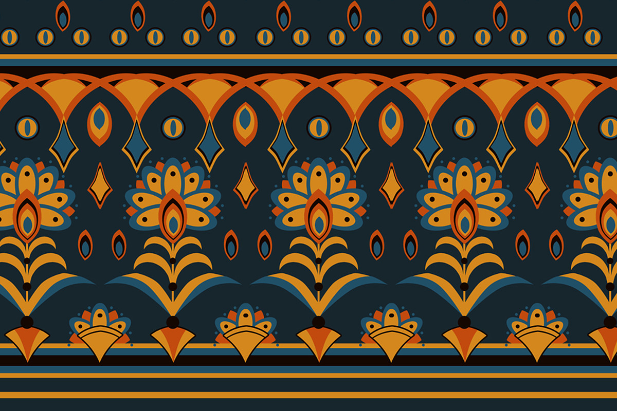 Art Deco and Nouveau Floral Border T, a Pattern Graphic by Sharon Schwalbe (Photo 2 of 2)