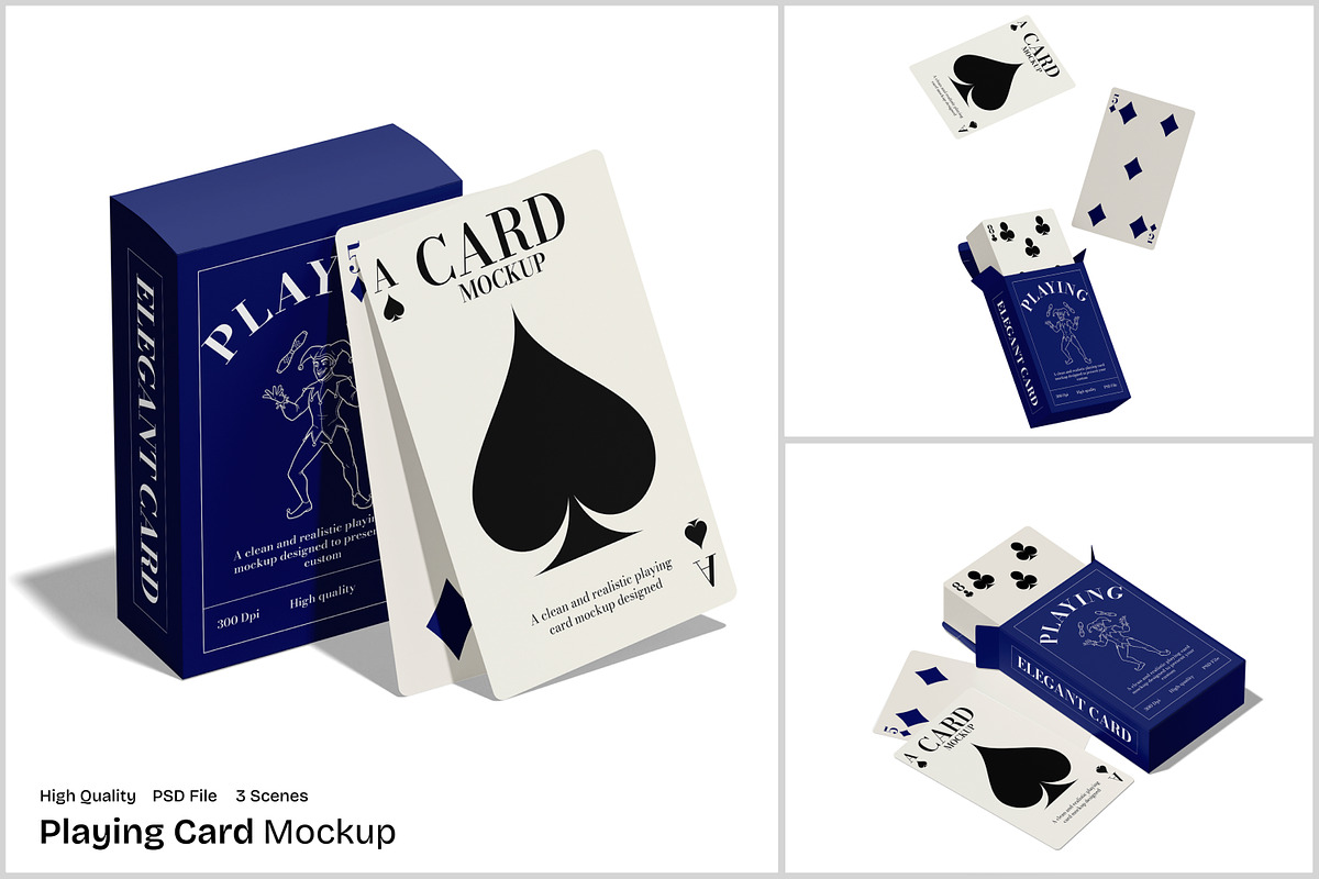 Playing Card Mockup, an Advertising Mockup by Unerispace (Photo 1 of 5)