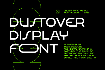 DUSTOVER - Futuristic Display Font