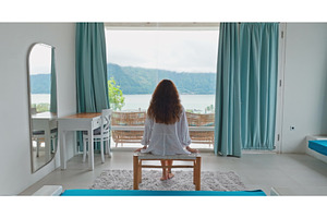Woman relaxing at Bali resort, a Person Photo by Goinyk