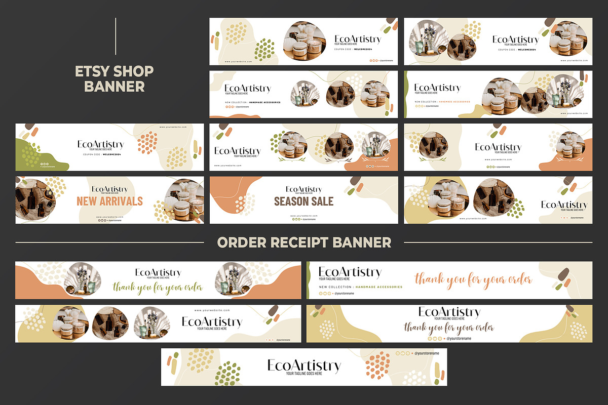 Canva ETSY Shop Kit - EcoArtistry, a Templates & Theme by illycreative (Photo 2 of 5)