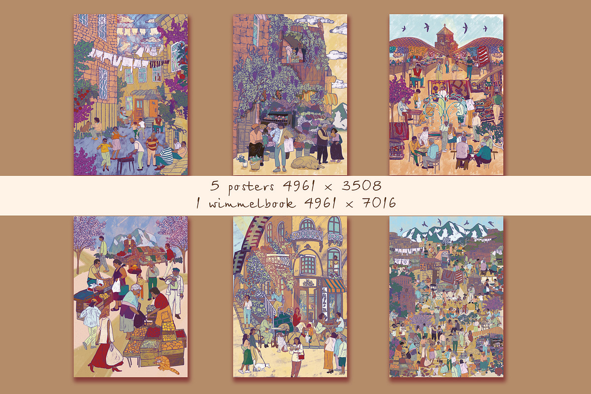 Wimmelbook city posters, a Person Illustration by Carpet Tapete Pretzel (Photo 2 of 8)