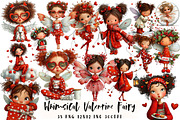 Whimsical Valentine Fairy Clipart, an Illustration by OK Design (Thumbnail 1 of 6)