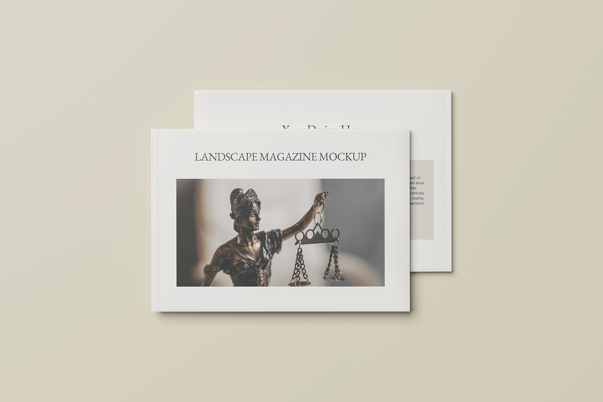 A4 Landscape Magazine Mockup, a Books & Magazine Mockup by AKMAL STUDIO
