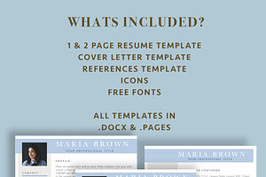 Modern Resume Word Pages