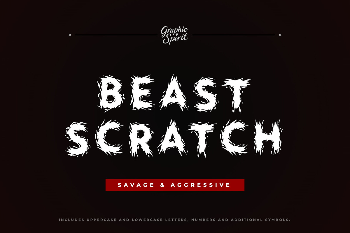 Beast Scratch Decorative Font, a Handwritten Font by Graphic Spirit (Photo 1 of 8)