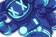 Astronauts dancing in zero gravity, a Technology Illustration by regalDRAW (Thumbnail 1 of 3)