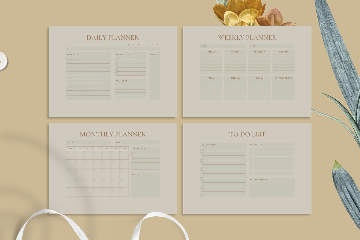 Landscape and Portrait Planner., a Stationery Template by MNT-Creator (Photo 2 of 3)