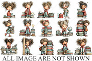 Whimsical Back to School Girl PNG, a Seasonal Illustration by Canvas Craft (Thumbnail 4 of 10)