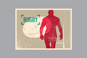 Rugby vintage grunge vector posters., a Sport Illustration by PoPaShop (Thumbnail 5 of 9)