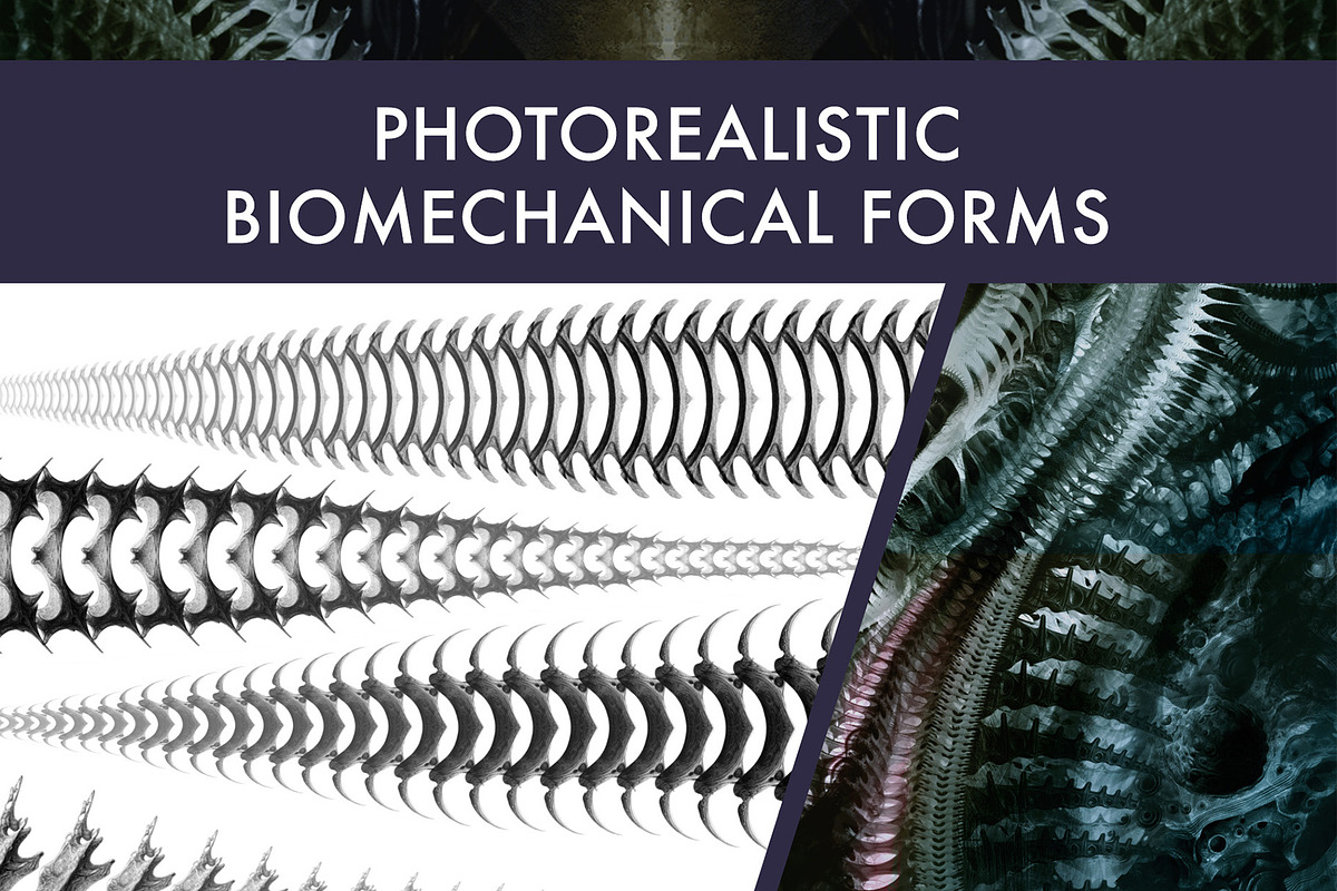 Biomech Brush Set, a Brush Add-On by Zsolt Kosa Art (Photo 2 of 6)