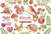 Cozy Autumn Clipart Bundle, a Decorative Illustration by MockupWizard (Thumbnail 1 of 4)