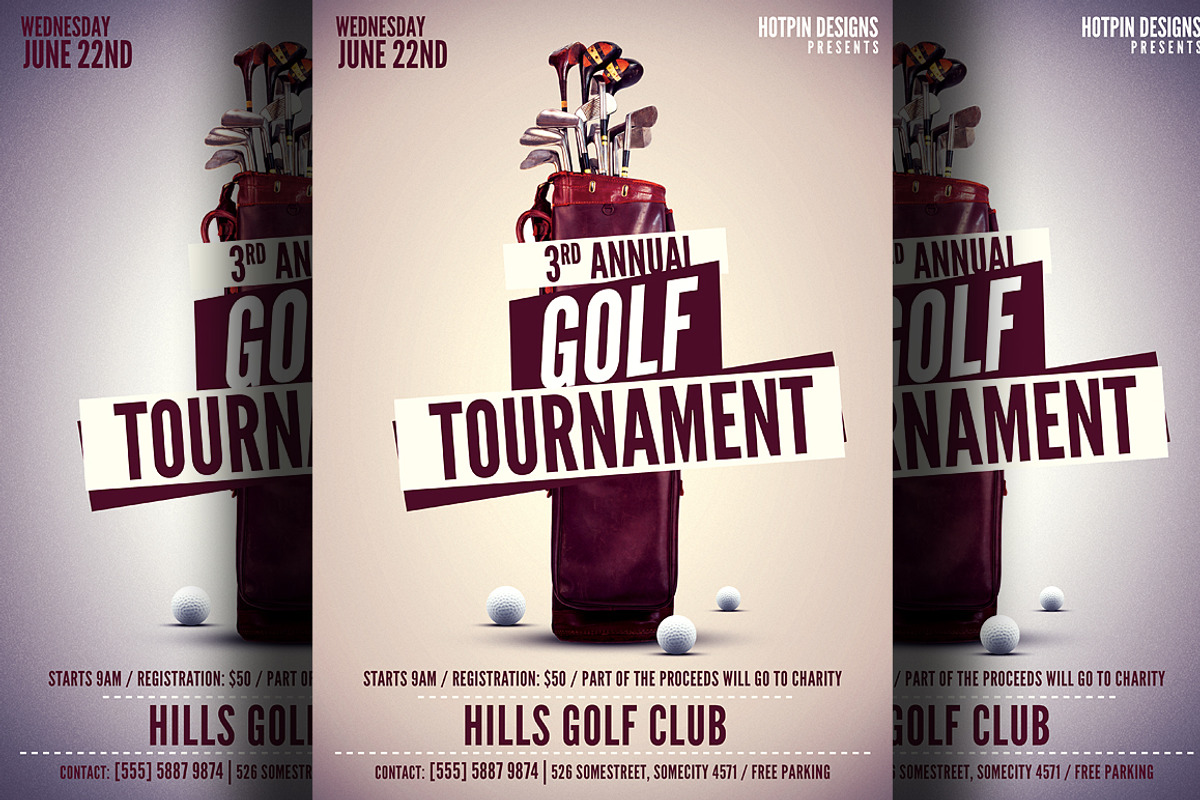 Golf Tournament Flyer Template, a Flyer Template by Hotpin