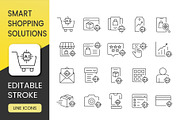 AI Shopping Line Icons Pack, an Outline Icon by Grand Design (Thumbnail 1 of 3)