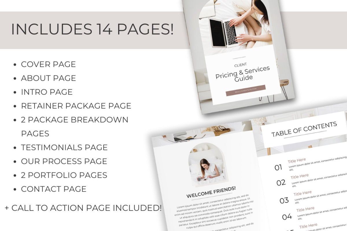 Kate Carter Pricing & Services Guide, a Templates & Theme by Lady Boss Studio (Photo 2 of 9)