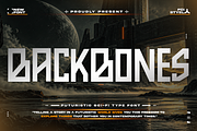 BACKBONES Futuristic Sci Fi Font, a Sans Serif Font by Templatiostudio (Thumbnail 1 of 12)