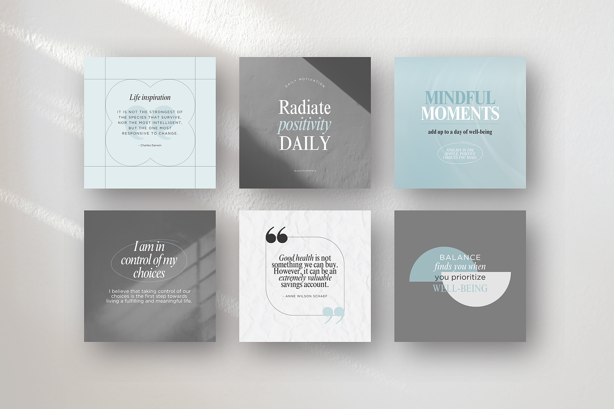 Wellness Coach Social Media Bundle, a Social Media Template by DigiPax (Photo 5 of 15)