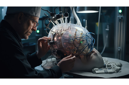 technology artificial brain implant, an Abstract Photo by pikepicture
