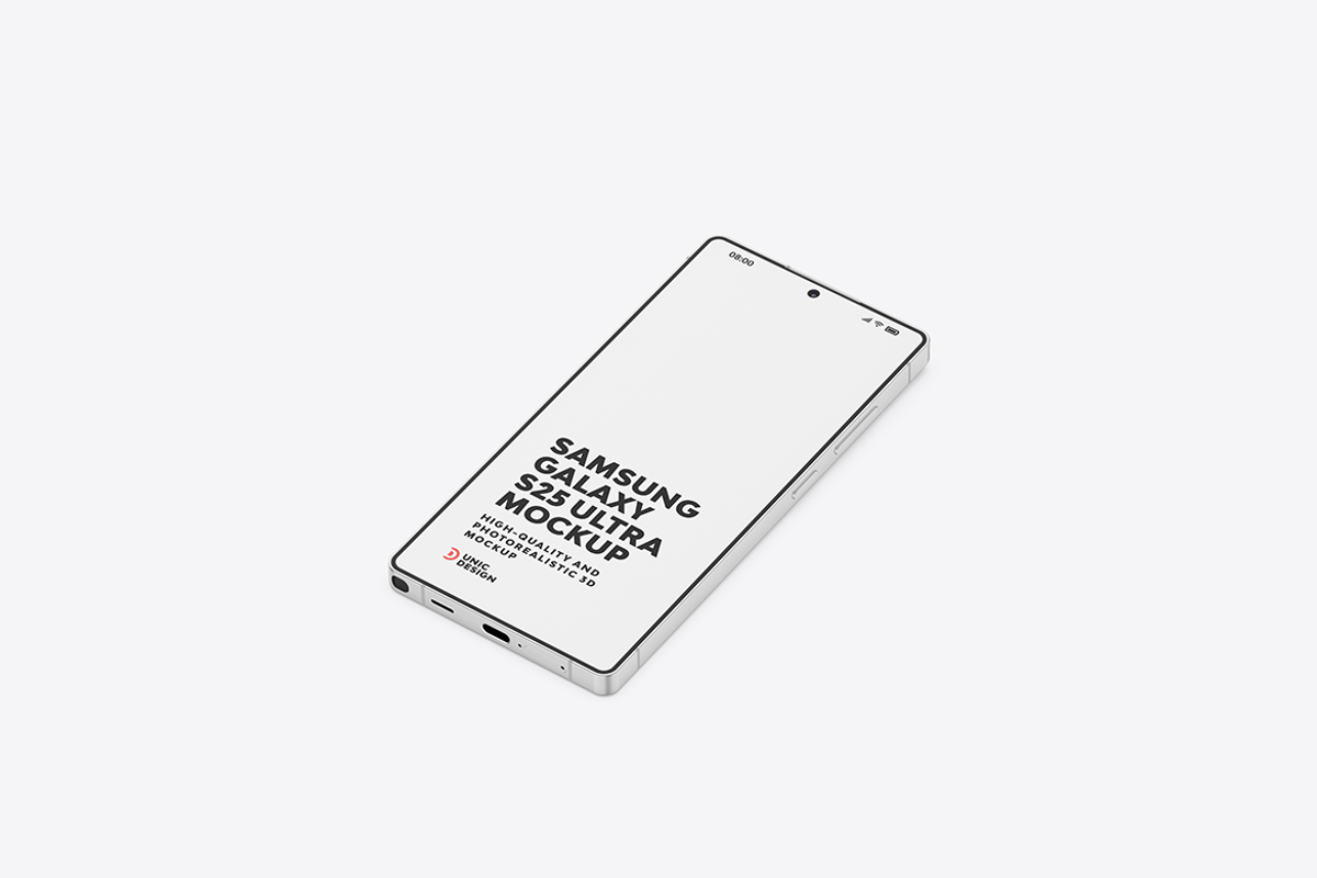 Samsung Galaxy S25 Ultra Mockup, an Android Mockup by UnicDesign (Photo 13 of 35)