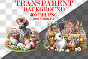 Easter Farm Animals Sublimation Clip, a Seasonal Illustration by Craft Nest (Thumbnail 3 of 5)