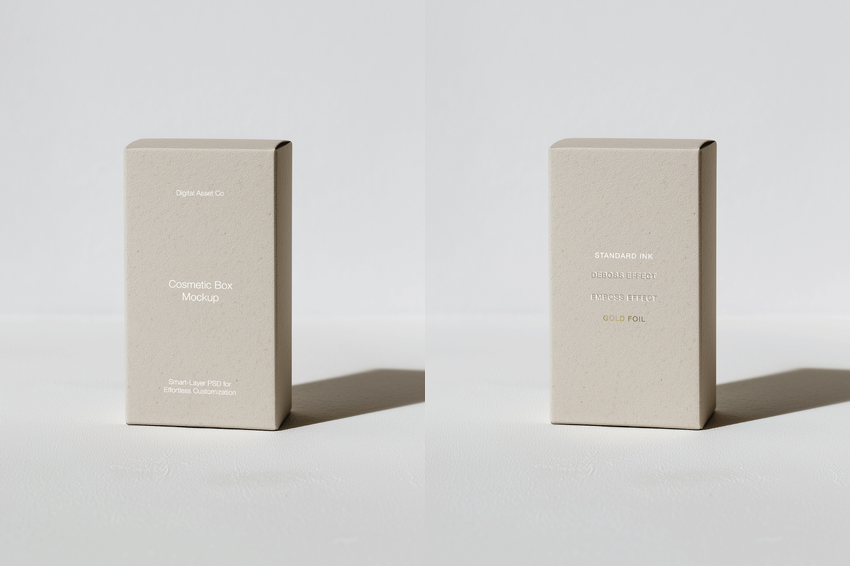 Luxury Cosmetic Box Mockup, a Packaging Mockup by Digital Asset Co (Photo 2 of 4)