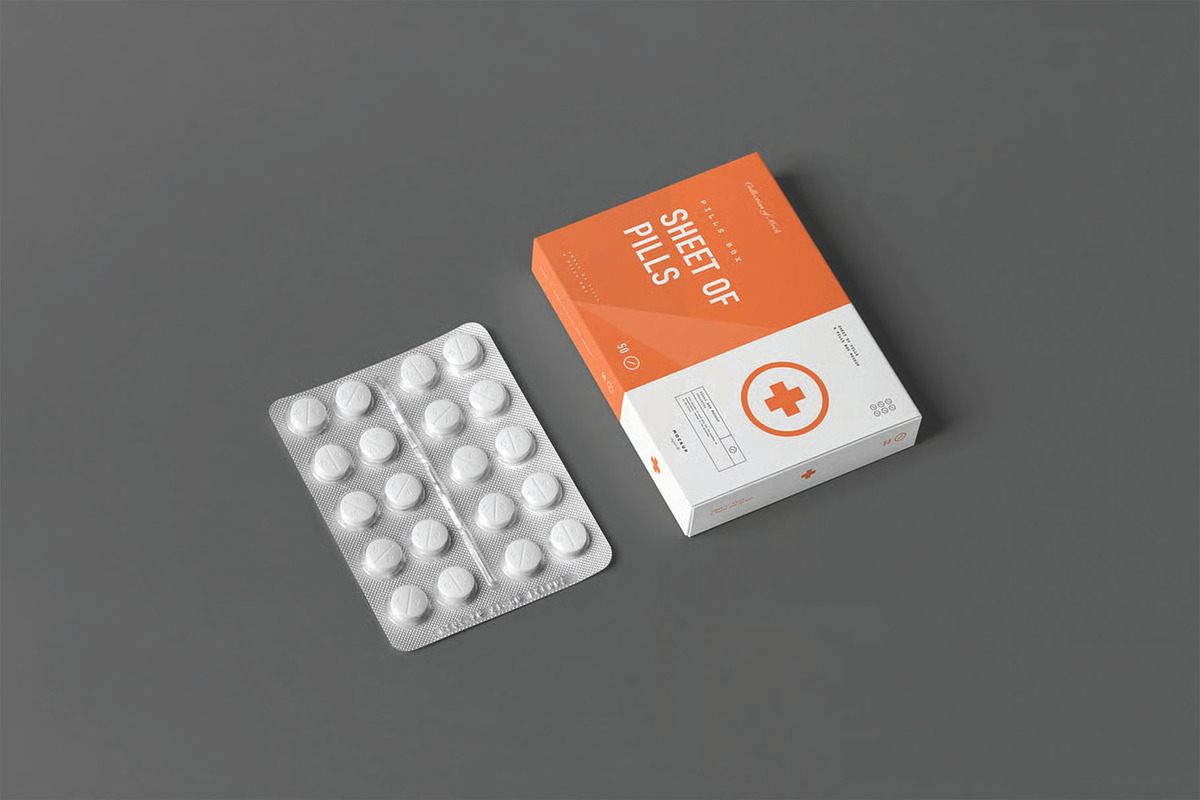 Pills Box Mockup, a Packaging Mockup by DesignRushMarket (Photo 8 of 9)