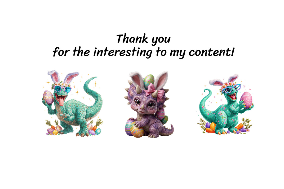 Watercolor Easter Dino Hunters Set, a Seasonal Illustration by InkyQueenArt (Photo 5 of 6)