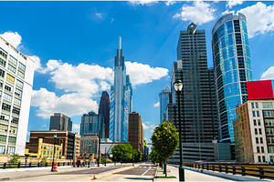 Philadelphia skyline from John F, an Architecture Photo by Leonid Andronov