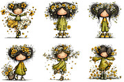 Whimsical Spring Girl Clipart, an Illustration by CraftArtStudio (Thumbnail 5 of 6)