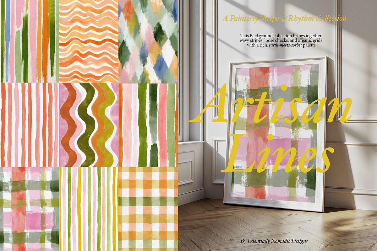 Artisan Lines - Painted Backgrounds, a Background Graphic by Essentially Nomadic (Photo 1 of 9)