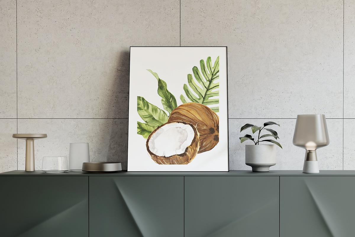 Tropical Leaves Watercolor, a Decorative Illustration by Volha Studio (Photo 11 of 11)