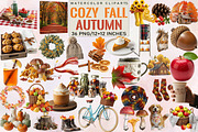 Cozy Fall Autumn Sublimation Clipart, an Illustration by SVGArt (Thumbnail 1 of 8)