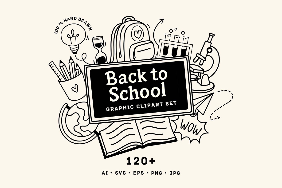 Back to School vector clipart set, an Education Illustration by VerAna (Photo 1 of 14)