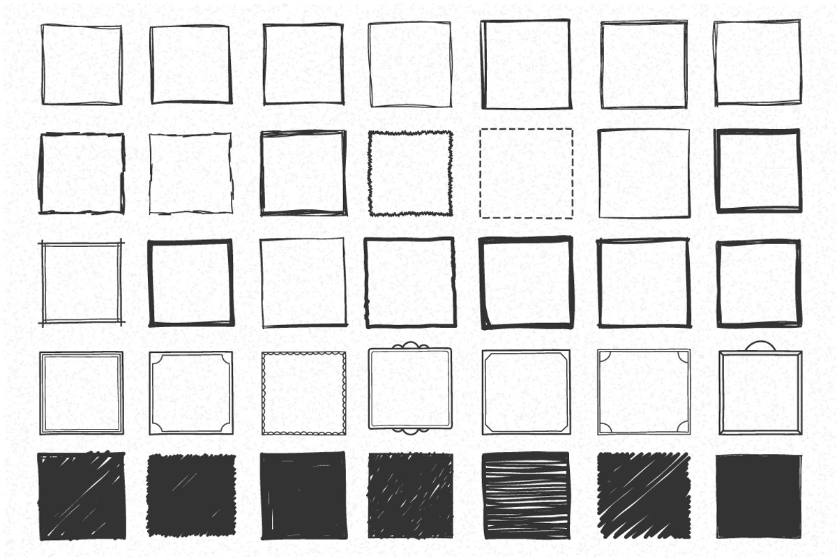 Hand Drawn Squares, an Object Graphic by PixMarket (Photo 2 of 3)