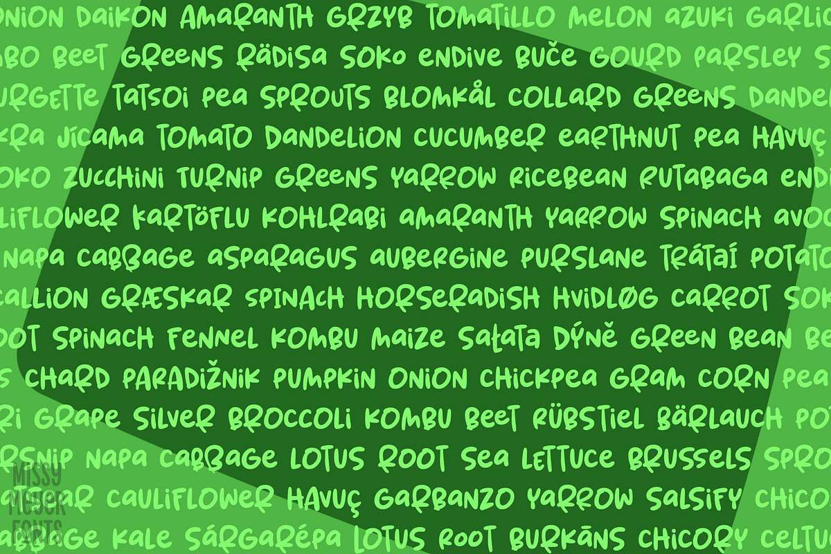 Spring Herbs: a fun bouncy font! preview 8