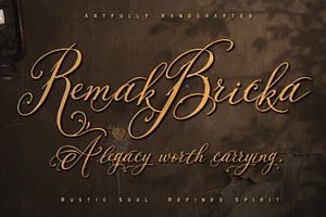 RemakBricka - Rustic Vintage Script