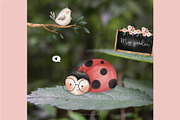 Cute garden watercolor clipart set, an Animal Illustration by Estudio 812 (Thumbnail 8 of 8)