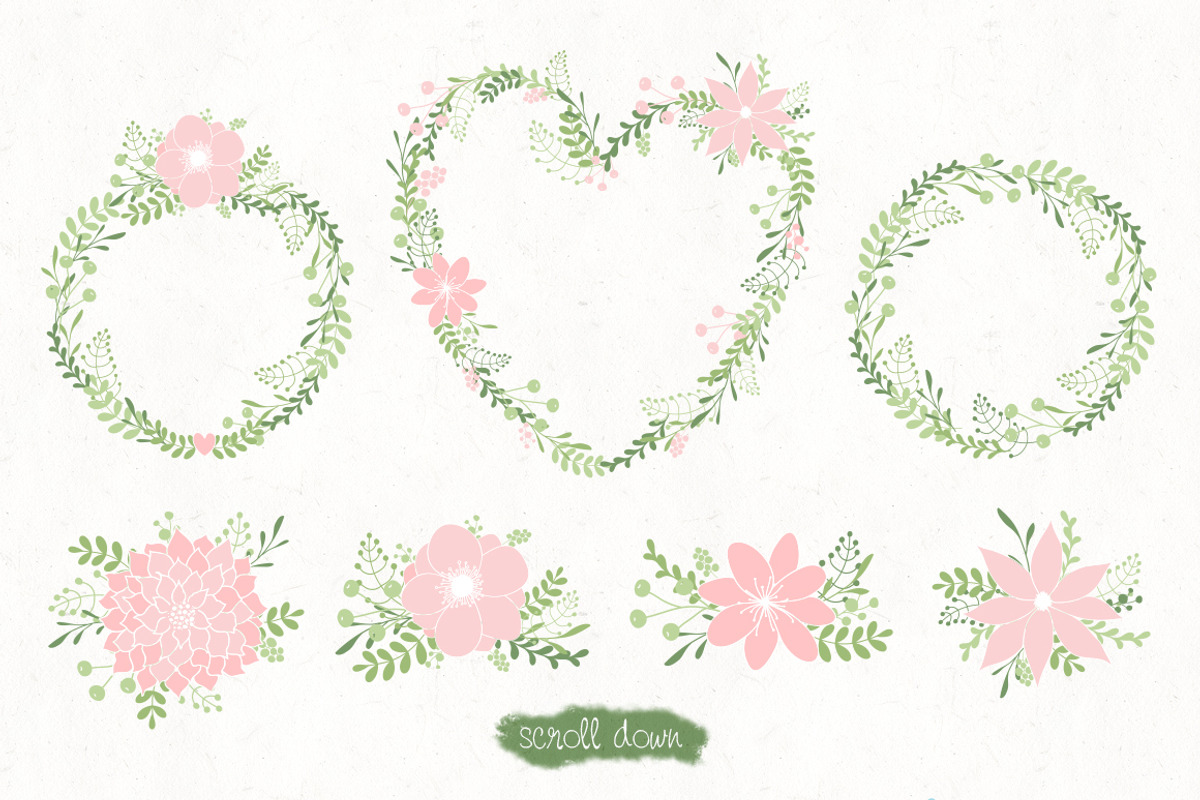 Floral Elements & Seamless Patterns preview 3