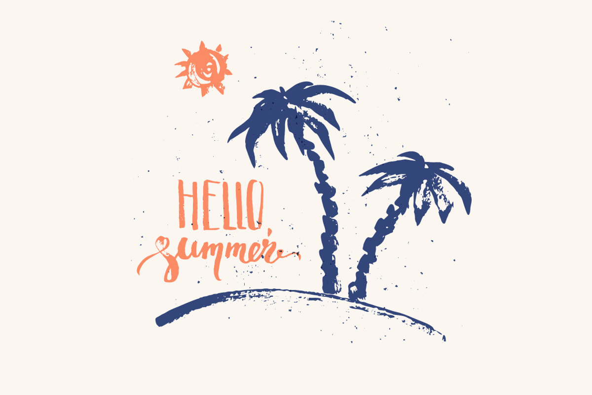 Beach scenes set, a Seasonal Illustration by katya.bogina (Photo 4 of 6)