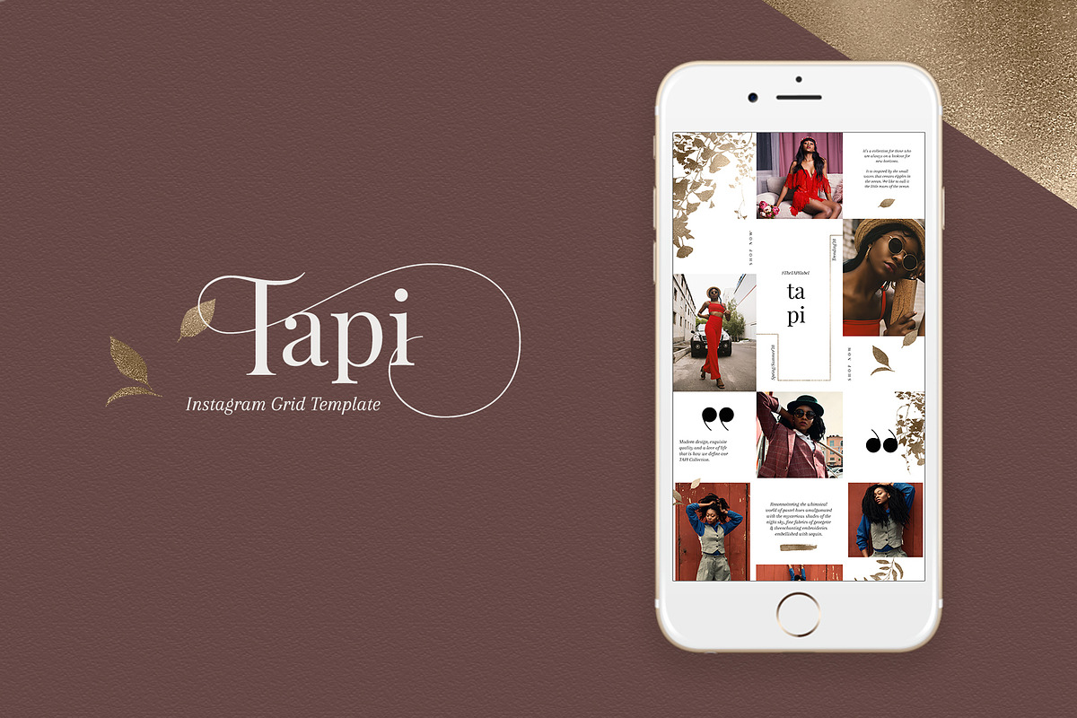 Tapi Instagram Grid Template, a Social Media Template by The Urban Paper (Photo 1 of 4)