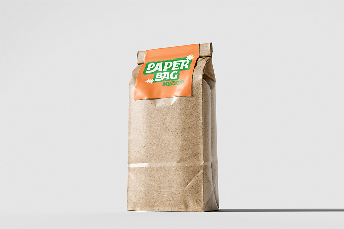 Long Paper Bag Mockup, a Packaging Mockup by HanaSaka_Studio (Photo 4 of 5)