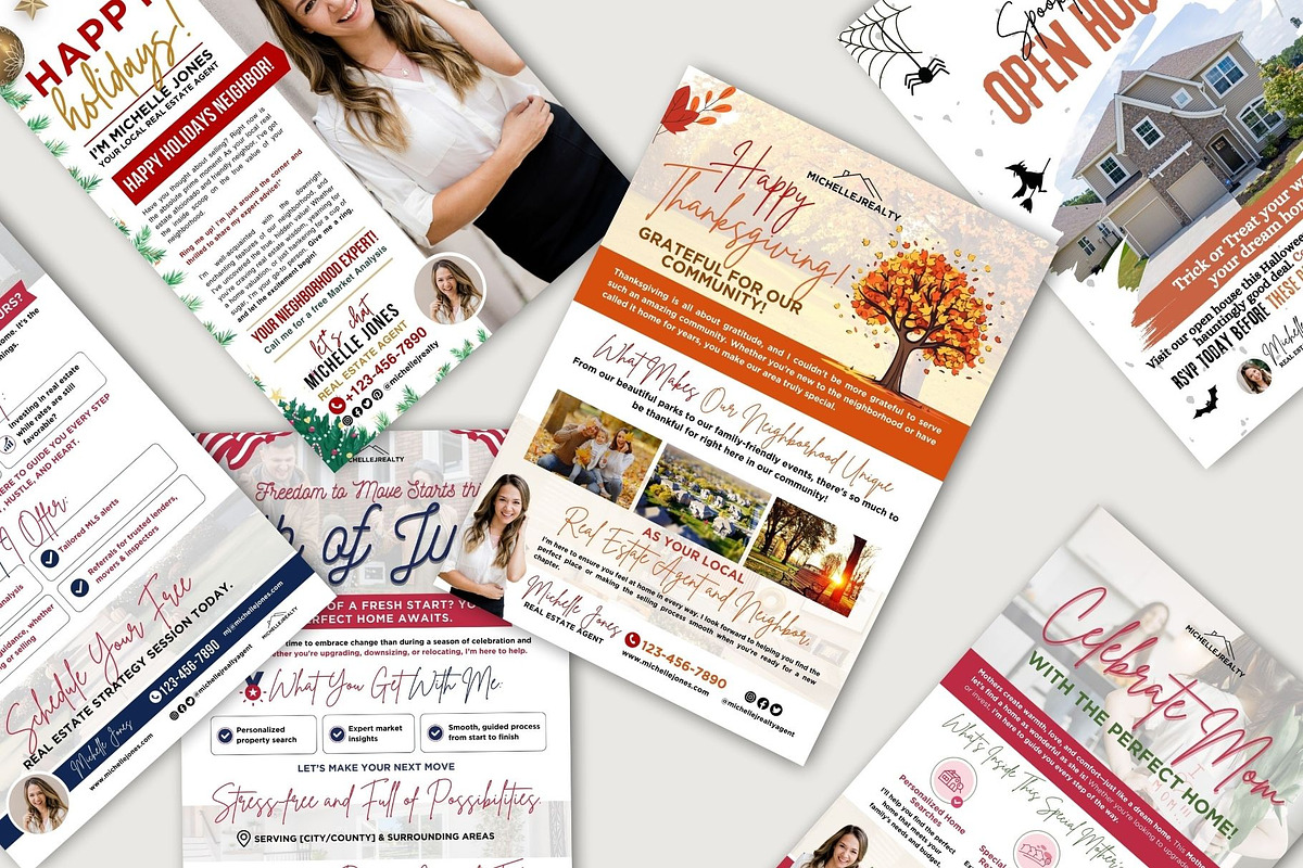 Real Estate Holiday Flyer Bundle preview 5