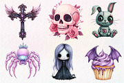 Pastel Gothic Halloween Clipart, an Illustration by Dream Creation (Thumbnail 5 of 6)