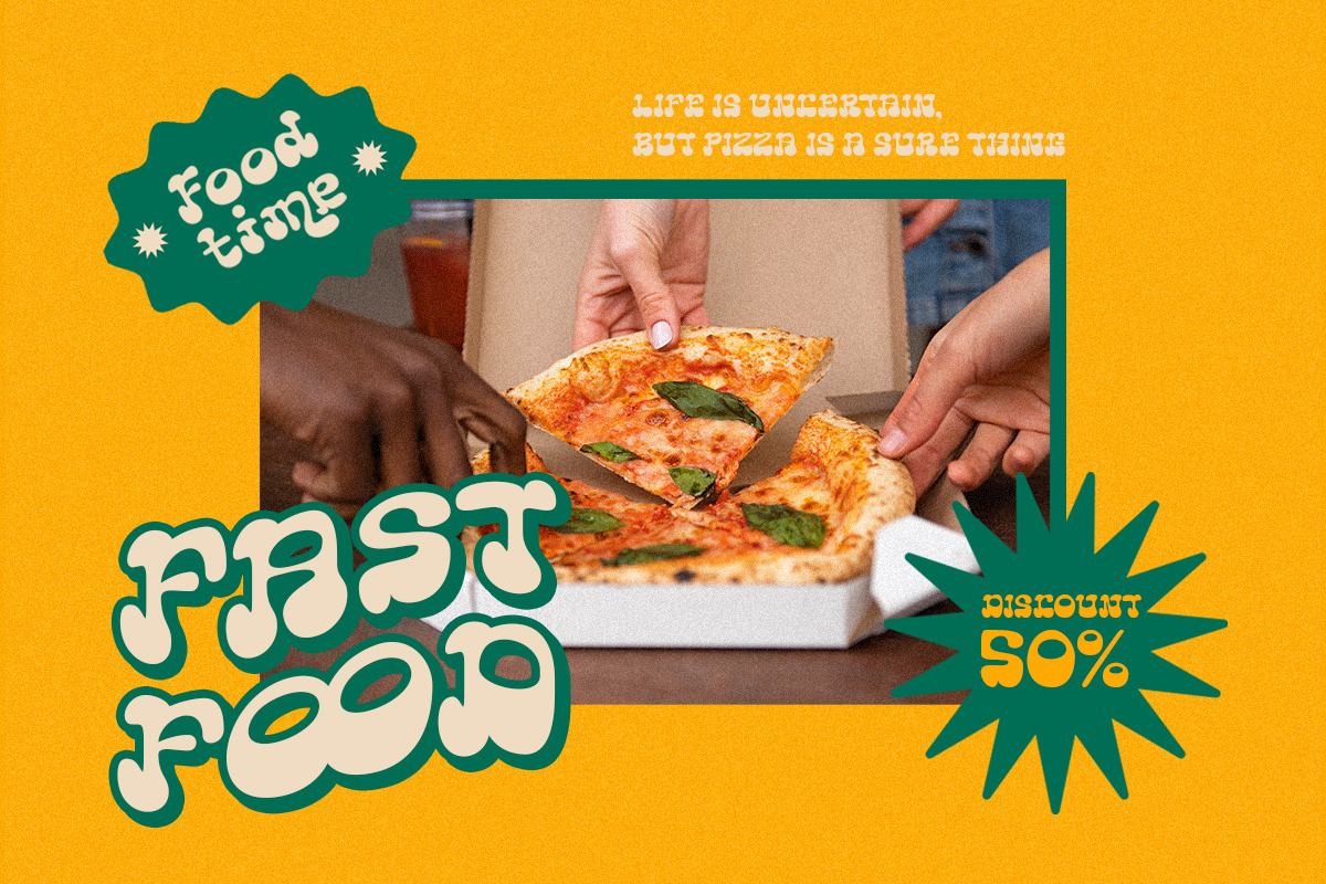 Saghi | Groovy Retro, a Handwritten Font by Pentagonistudio (Photo 2 of 10)