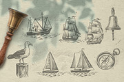 Nautical. Mockups, vector, textures., a Texture Illustration by bioraven (Thumbnail 7 of 26)