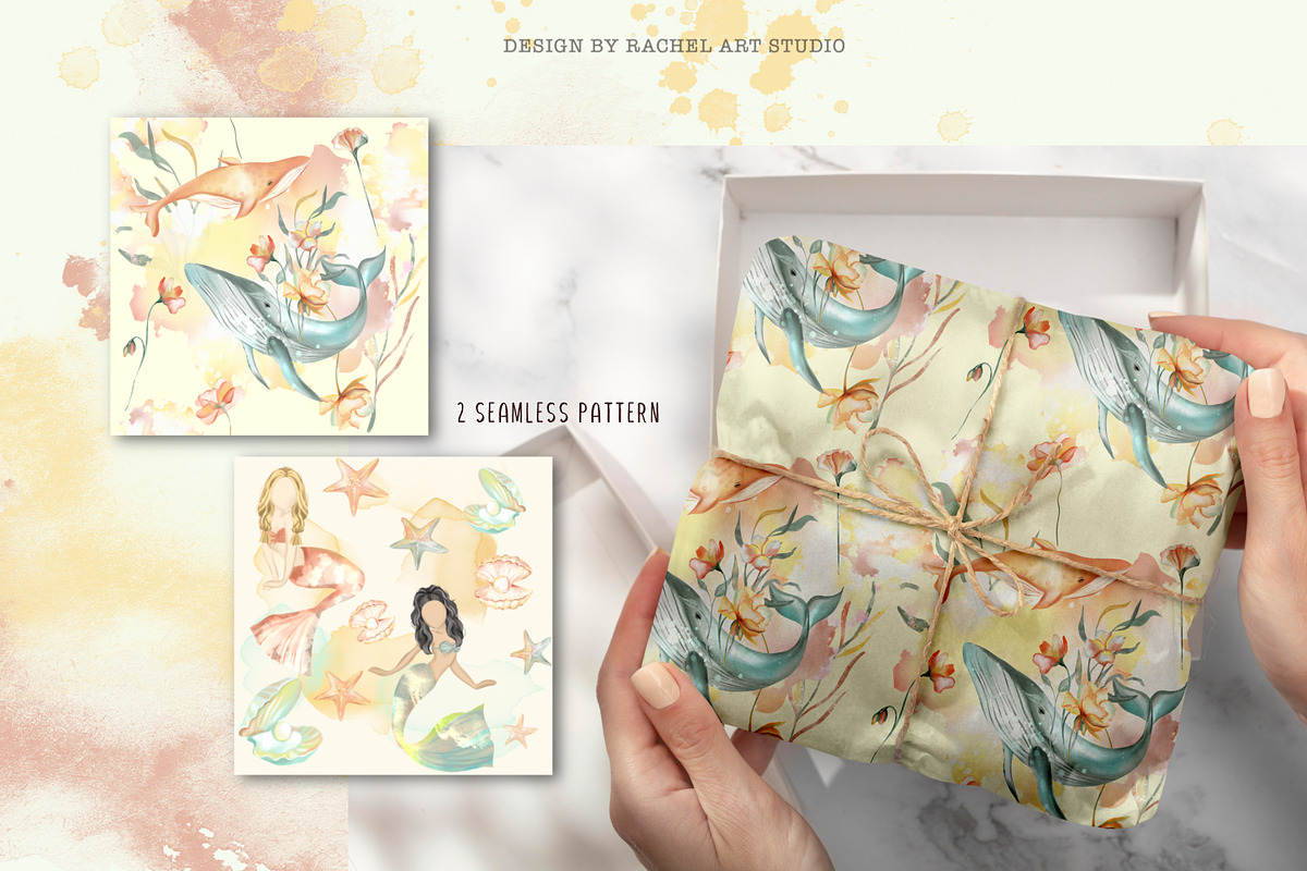Mermaid and The Sea, an Animal Illustration by Rachel Art Studio (Photo 9 of 10)